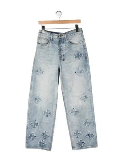 Pre-owned Ksubi Straight-leg Jeans In Blue