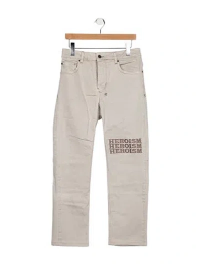Pre-owned Ksubi Straight-leg Jeans In Grey