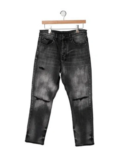 Pre-owned Ksubi Straight-leg Jeans In Grey