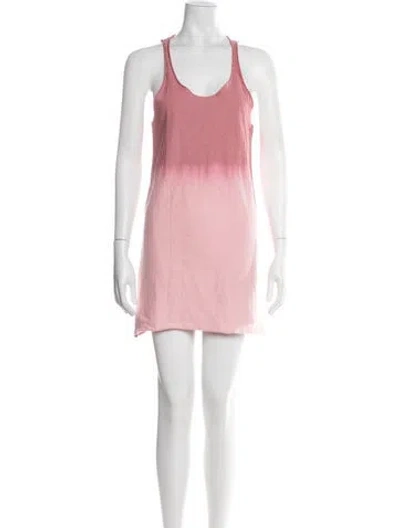 Pre-owned Ksubi Striped Mini Dress In Pink