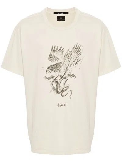 Ksubi Beige Target Biggie Cyclone T-shirt In Tan