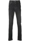 Ksubi Text-print Mid-rise Tapered Jeans In Grey