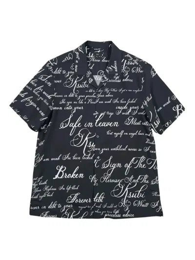 Ksubi Text-print Shirt In Black