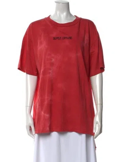 Pre-owned Ksubi Tie-dye Print Crew Neck T-shirt In Red