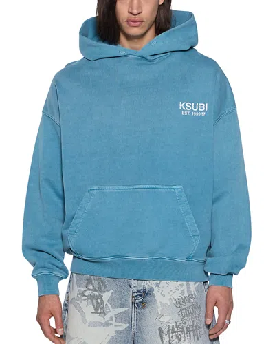 Ksubi Titan Logo Hoodie In Blue