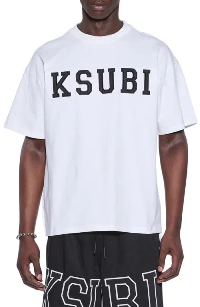 Ksubi Touchdown Appliqué T-shirt In White