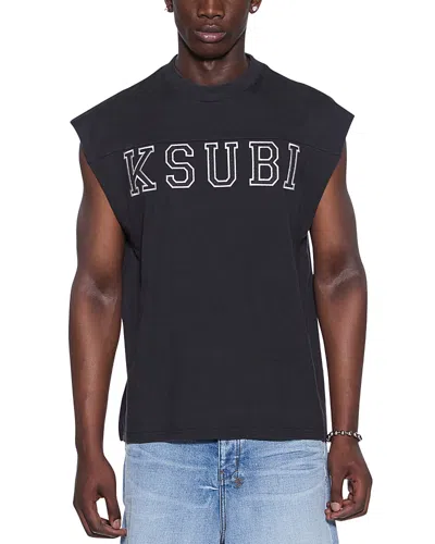 Ksubi Touchdown Cutoff Logo T-shirt In Black