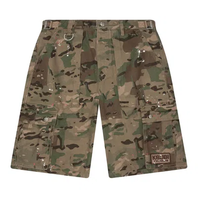 Pre-owned Ksubi Trooper Cargo Short 'woodland' | Green | Men's Size 31