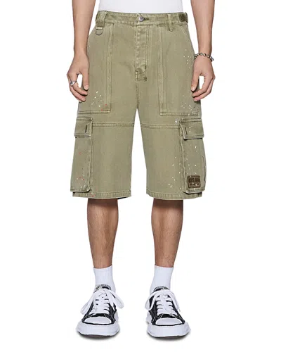 Ksubi Trooper Cargo Shorts In Militant Khaki In Green