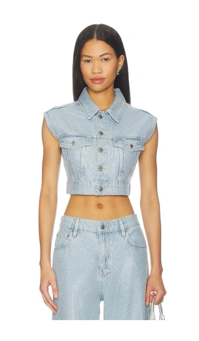 Ksubi Trucker Vest In Blue