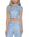 Ksubi Trucker Vest High Rollers In Blue
