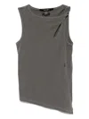 Ksubi Twisted Asymmetrical Tank Top In Gray