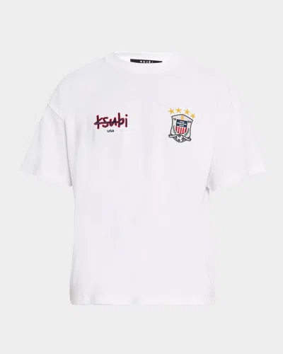 Ksubi Usa Ekcess Crewneck T-shirt In White