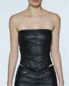 KSUBI VAMPY BUSTIER IN BLACK WAX