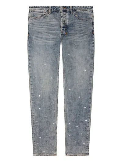 Ksubi Van Winkle Cross-embellished Denim Jeans In Blue