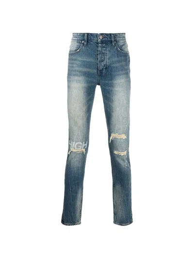 Ksubi Van Winkle Distressed Jeans In Blue