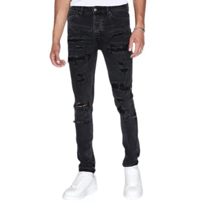 Ksubi Van Winkle Dynamite Trash Denim Skinny Jeans In Black