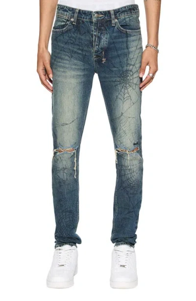 Ksubi Van Winkle Gasoline Lines Skinny Jeans In Denim