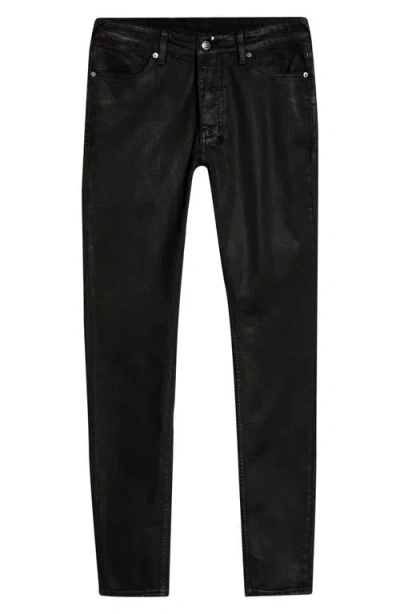 Ksubi Van Winkle Main Stage Coated Skinny Jeans In Black