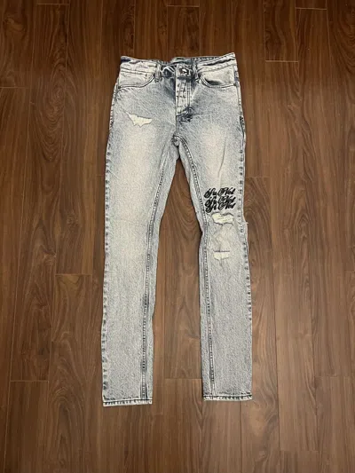 Pre-owned Ksubi Van Winkle Pixel Oktane Denim Jeans In Blue