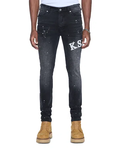 Ksubi Van Winkle Skinny Fit Jeans In Powder Gray