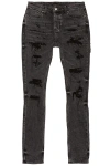 Ksubi Van Winkle Dynamite Trash Denim Skinny Jeans In Black In Black Dynamite