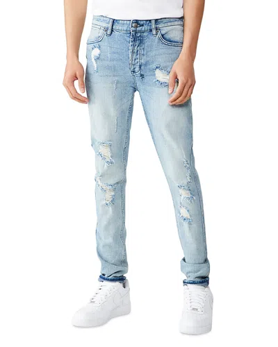 Ksubi Van Winkle Skinny Jeans In Trashed Dreams Blue In Denim