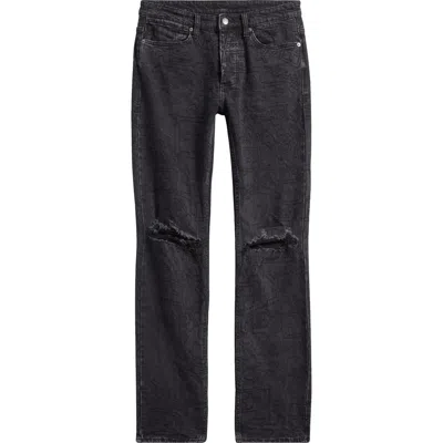 Ksubi Van Winkle Stencil Straight Leg Jeans In Black