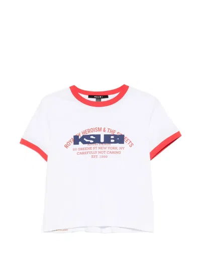 Ksubi Varsity Shrunken Logo-print T-shirt In White