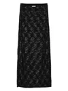 Ksubi Veneda Lace Slip Midi Skirt In Black
