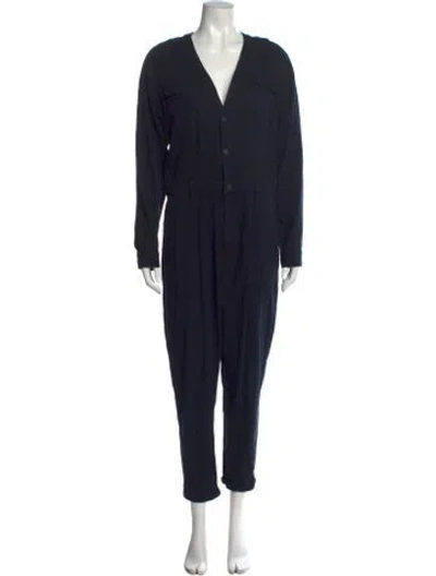 Pre-owned Ksubi V-neck Jumpsuit In Black