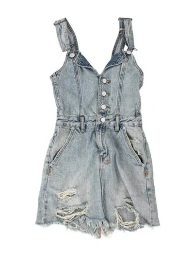 Pre-owned Ksubi V-neck Mini Dress In Blue