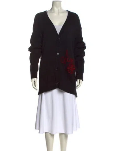 Pre-owned Ksubi V-neck Sweater In Black