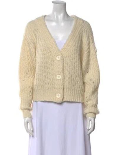 Pre-owned Ksubi V-neck Sweater In Neutral