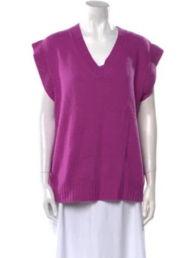 Pre-owned Ksubi V-neck Sweater In Purple