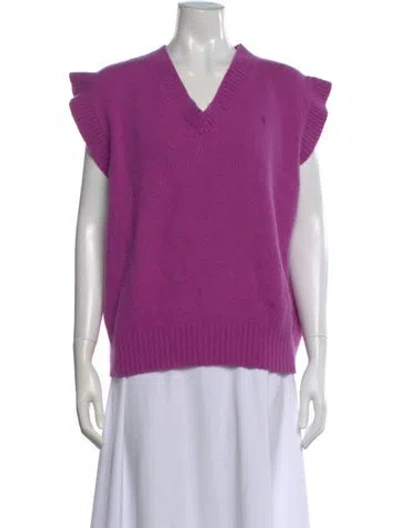 Pre-owned Ksubi V-neck Sweater In Purple
