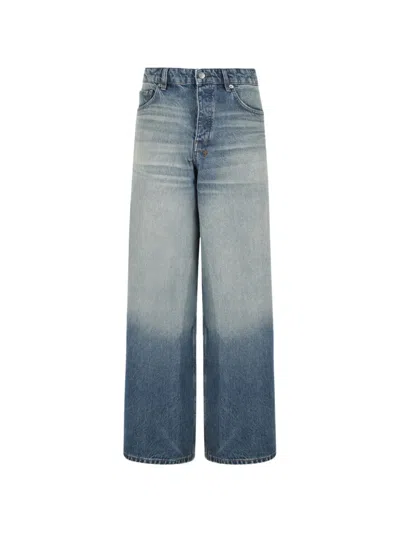 Ksubi Vorteks Portland Faded Wide-leg Jeans In Blue