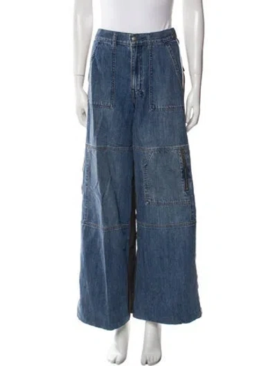 Pre-owned Ksubi Wide Leg Pants In Blue