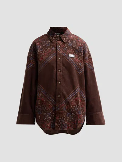 Ksubi Women's Astra Folk Bandana Shirt In Brown