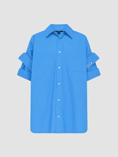 Ksubi Women's Astra Oversized Cotton Poplin Shirt In Blue