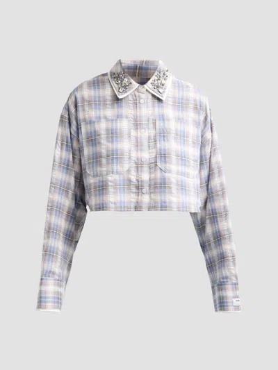 Ksubi Women's Balter Embellished Plaid Cotton Crop Shirt In Assorted