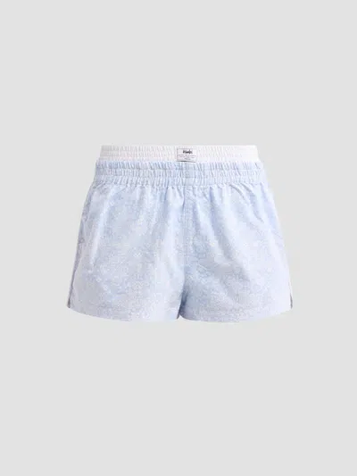 Ksubi Women's Bandana Cotton Mid-rise Boxer Shorts In Blue