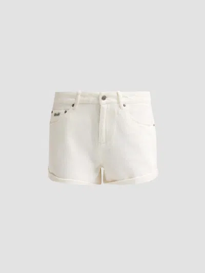 Ksubi Women's Cotton Low-rise Slouch Shorts In White