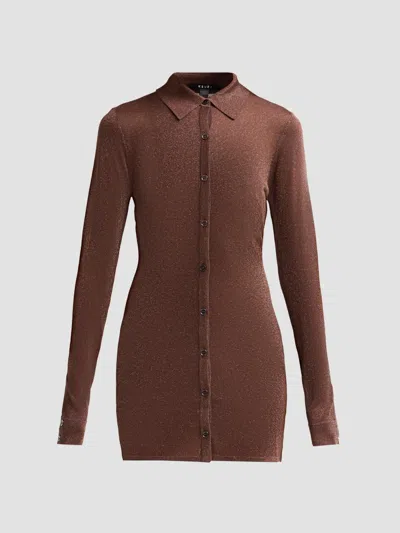 Ksubi Women's Devin Long-sleeve Shirtdress In Brown