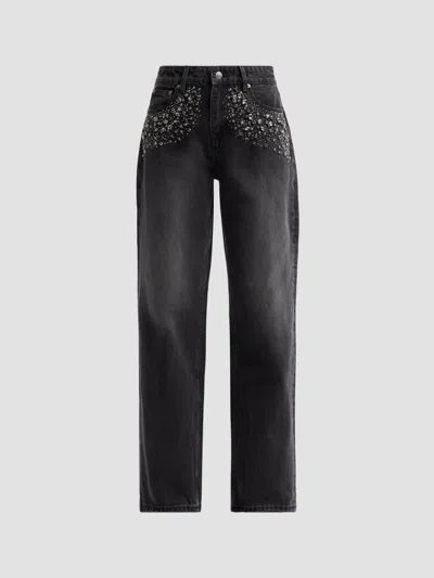 Ksubi Women's Low Rider Embellished Jeans In Black