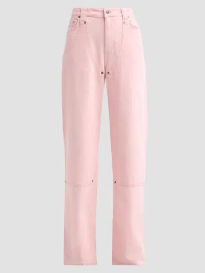 Ksubi Women's Low Rider Stretch-denim Straight-leg Carpenter Jeans In Pink