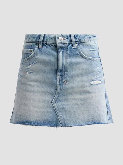 Ksubi Women's Manhattan Denim Mini Skirt In Blue