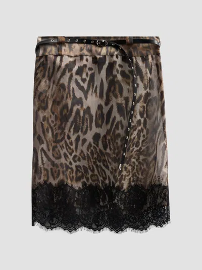 Ksubi Women's Mara Leopard Print Chiffon Skirt In Animal Print