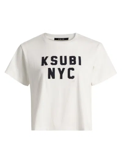 Ksubi Women's Nyc Shrunken Crop T-shirt In White