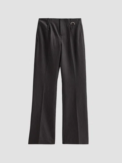 Ksubi Women's Soho Pinstriped Boot-cut Pants In Grey